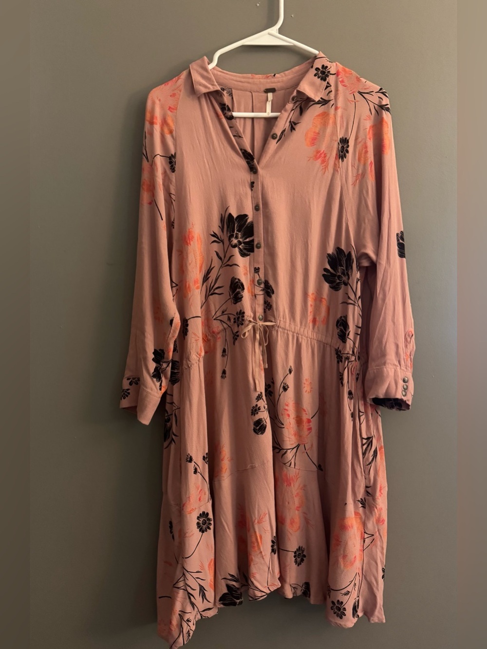 Free People Button-Front Shirt Dress With Pockets